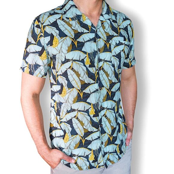 The Magic City Button Up Shirt by Baja Llama Size Medium - Picture 1 of 16